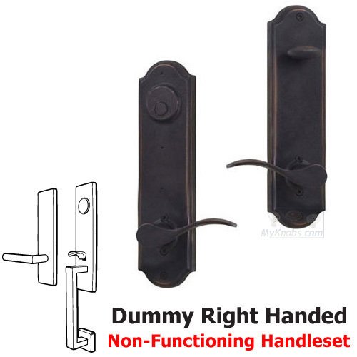 Weslock Door Hardware Tramore - Right Hand Dummy Handleset with Carlow Lever in Oil Rubbed Bronze