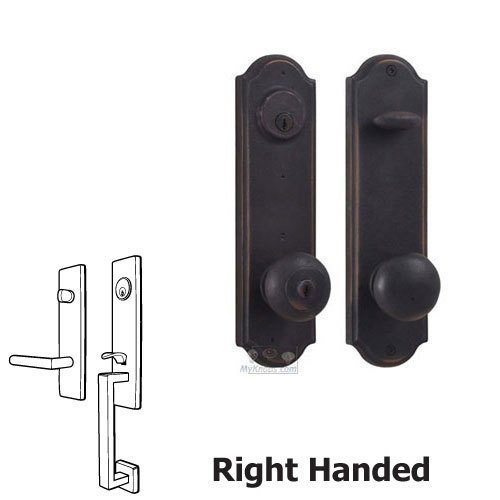 Weslock Door Hardware Tramore - Right Hand Single Deadbolt Keylock Handleset with Keyed Wexford Knob in Oil Rubbed Bronze