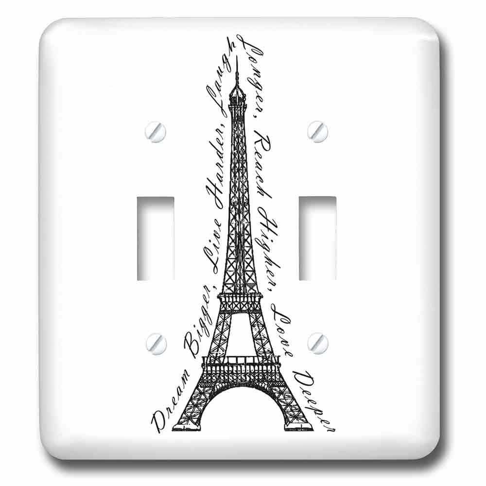 Jazzy Wallplates Double Toggle Switch Plate With Paris Dream Bigger