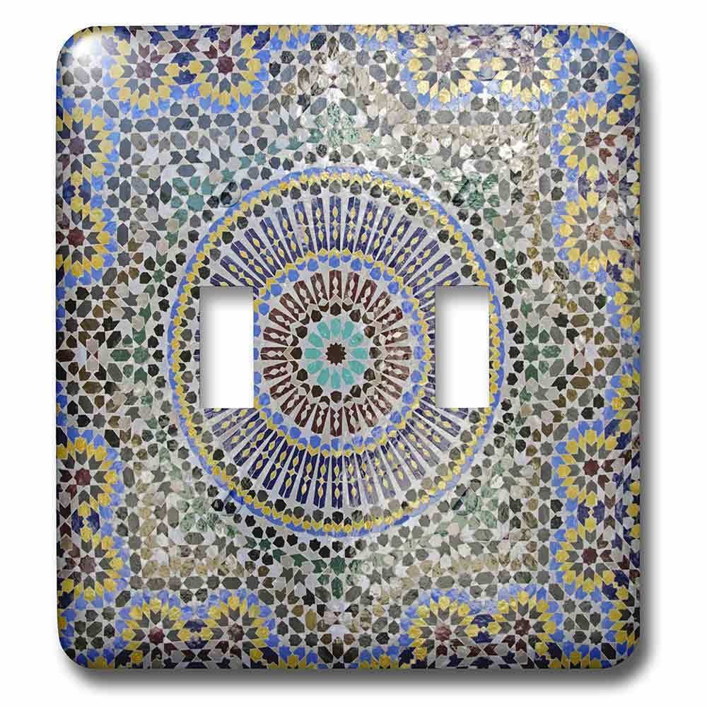 Jazzy Wallplates Double Toggle Switchplate With Mosaic Wall For Fountain