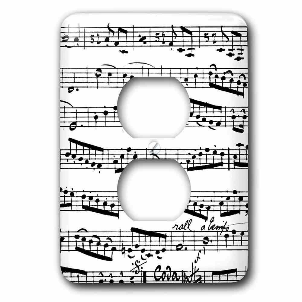 Jazzy Wallplates Single Duplex Wall Plate With Music Notes Pattern