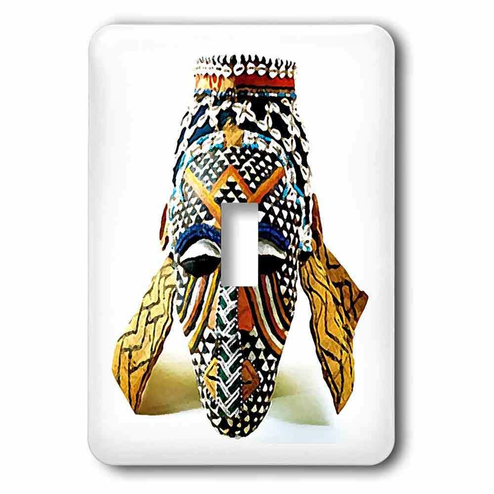 Jazzy Wallplates Single Toggle Wallplate With African Mask