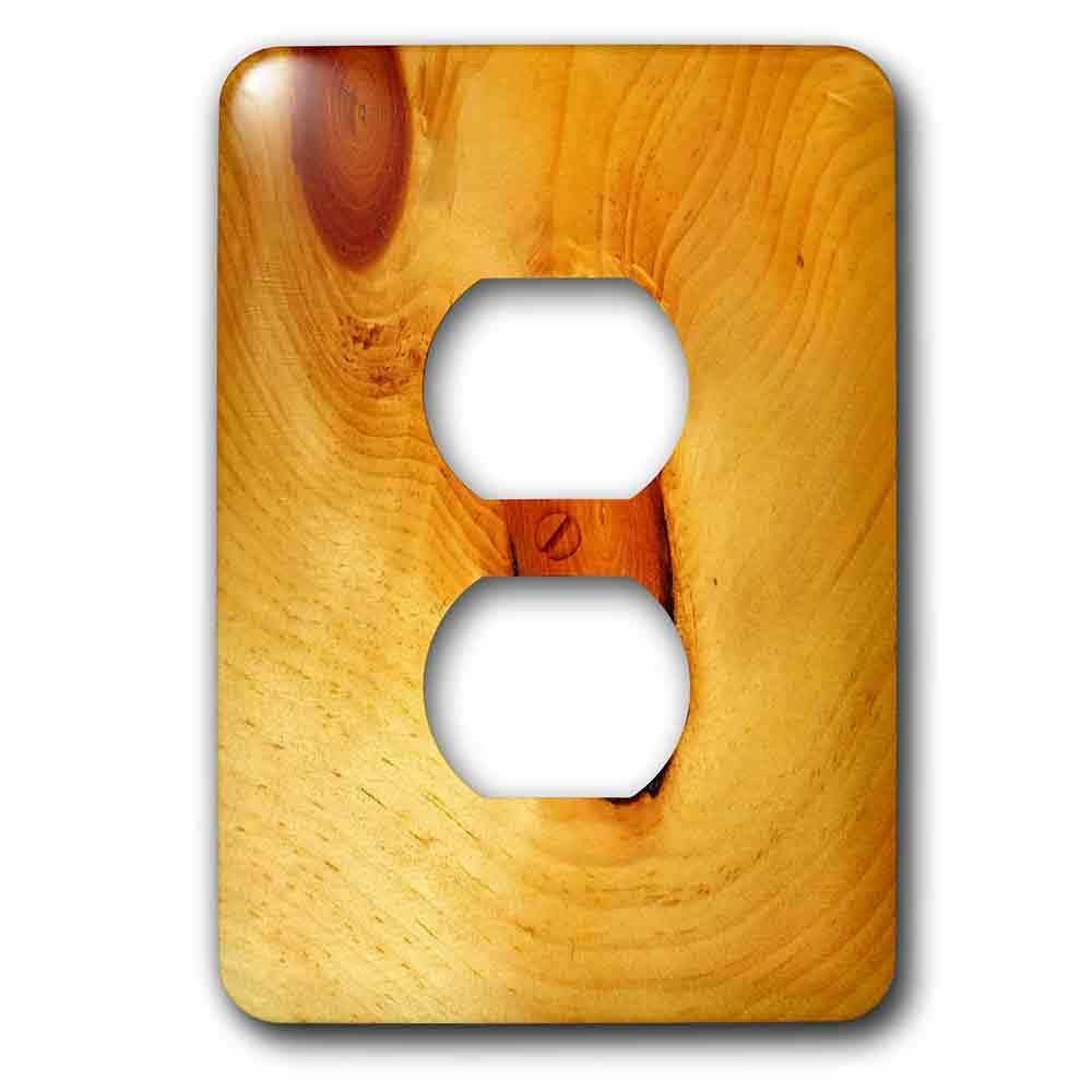 Jazzy Wallplates Single Duplex Wallplate With Image Of Close Up Of Knot In Pine Wood