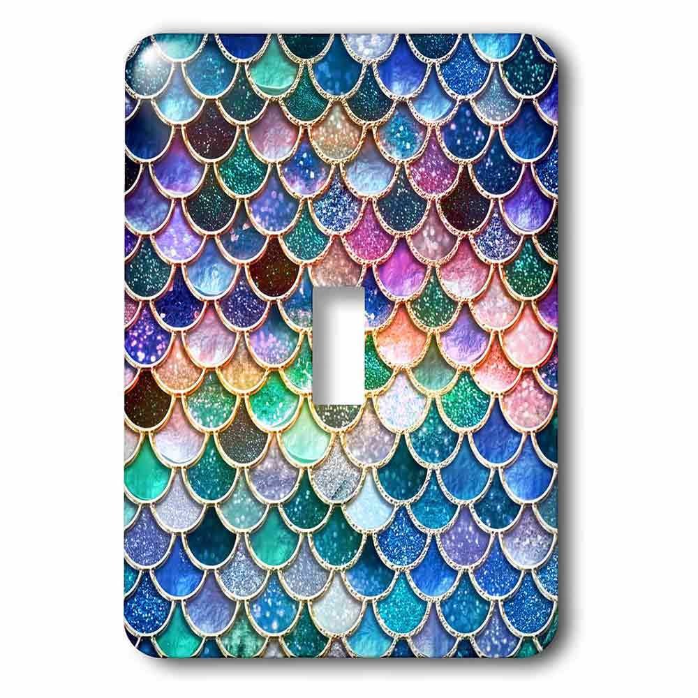 Jazzy Wallplates Single Toggle Wallplate With Mermaid Scales Glitter