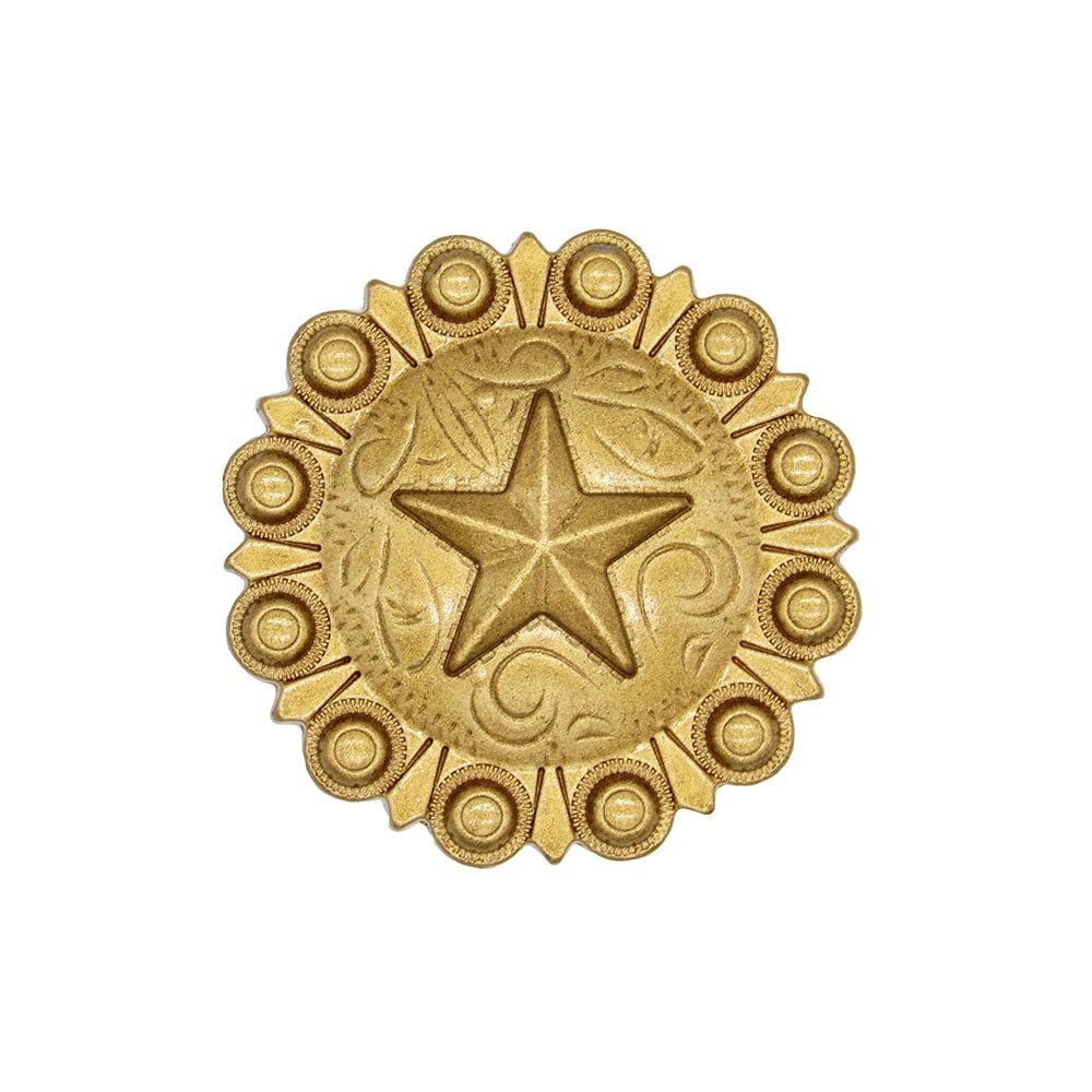 Wild Western Hardware Star Conch Knob Lux Gold