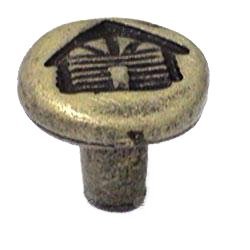 Wild Western Hardware 1 1/4" Log Cabin Knob in Tumbled Oil Rubbed Bronze