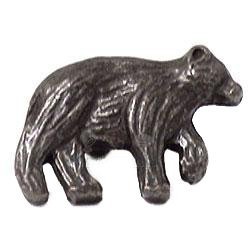Wild Western Hardware Bear Facing Right Knob in Tumbled Antique Brass