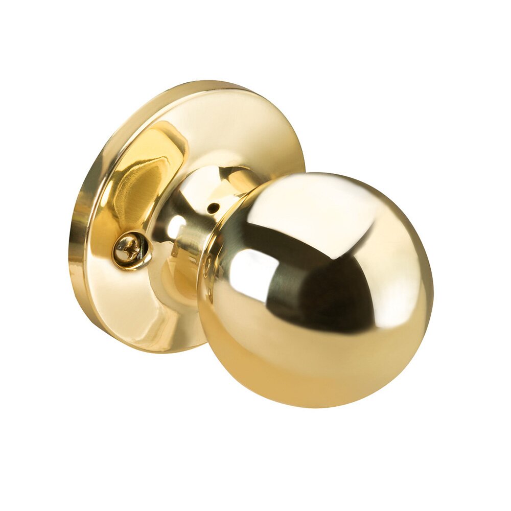 Yale Hardware Single Dummy Athens Knob in Polished Brass