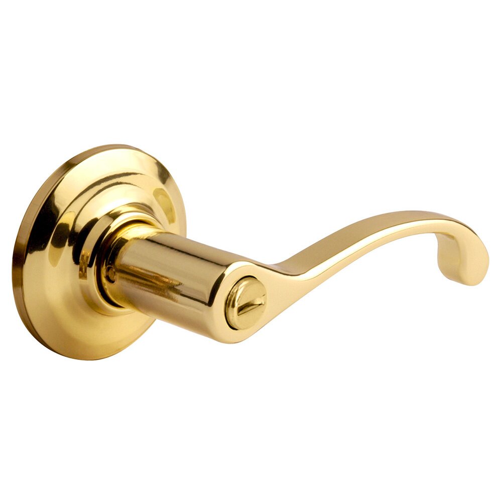 Yale Hardware Privacy McClure Left Handed Lever in Polished Brass