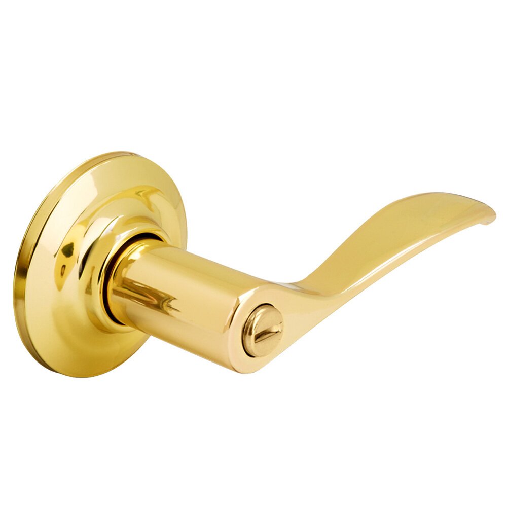 Yale Hardware Privacy Norwood Lever in Polished Brass