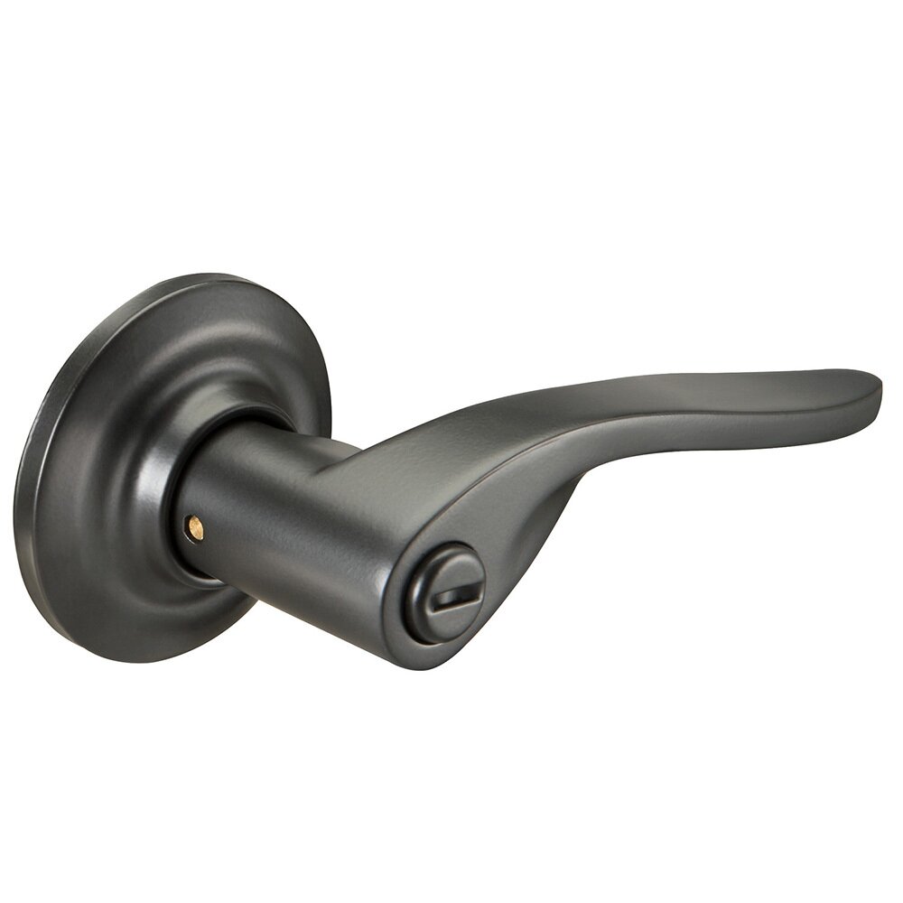 Yale Hardware Privacy Charleston Left Handed Lever in Black Suede