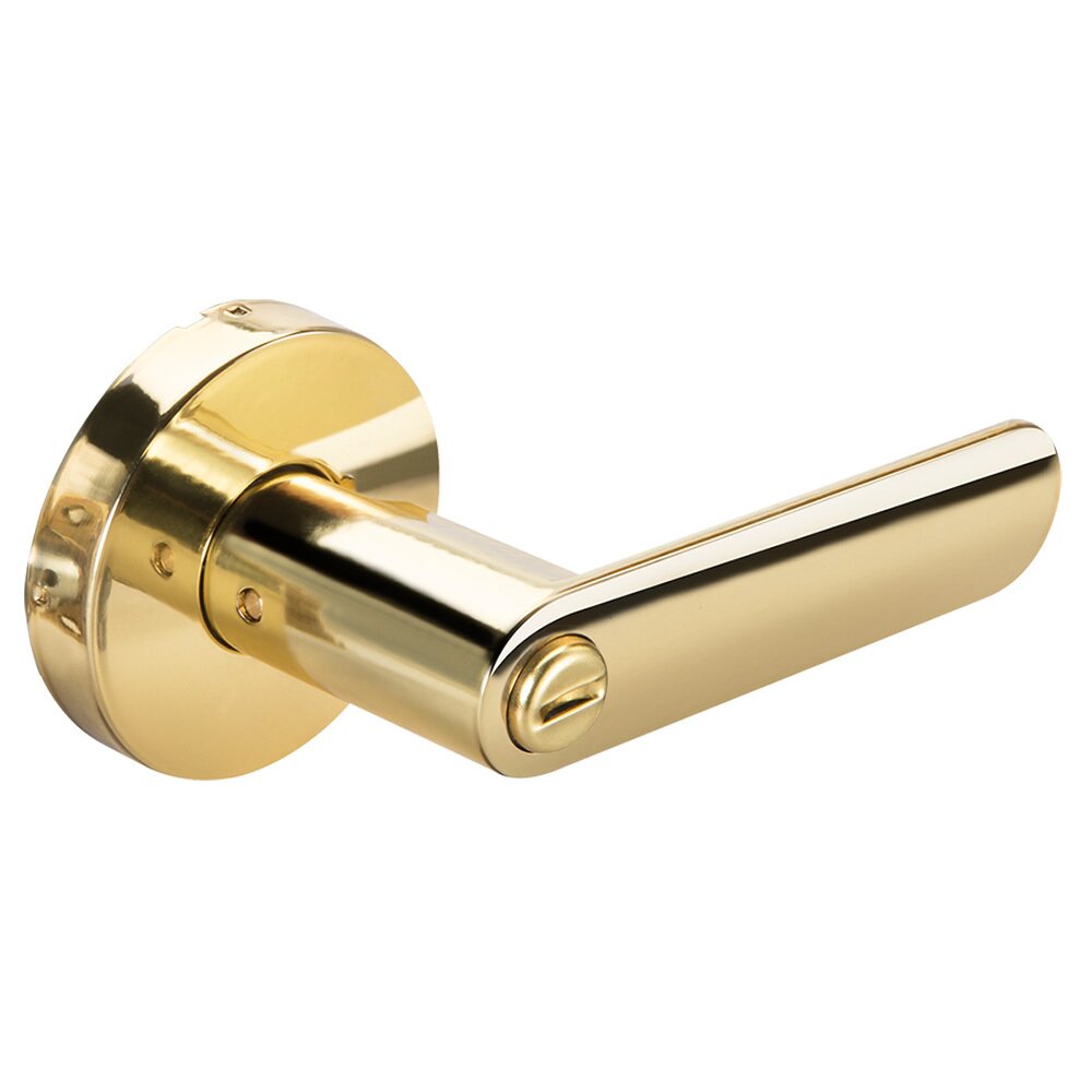 Yale Hardware Privacy Kincaid Lever in Polished Brass