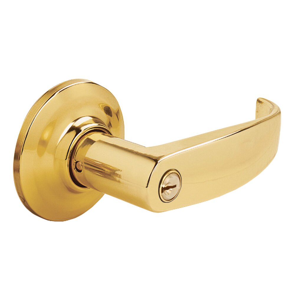 Yale Hardware Keyed Pacific Beach Lever in Polished Brass