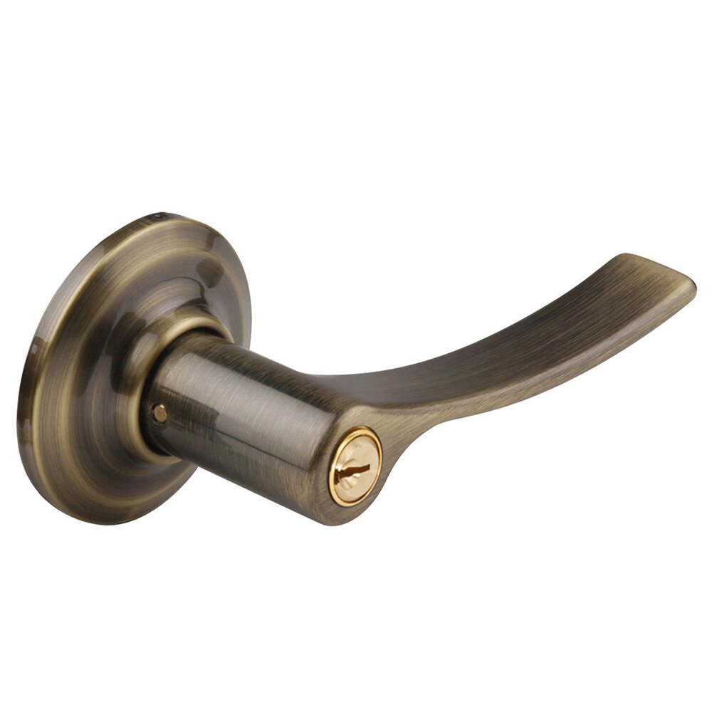Yale Hardware Keyed Academy Right Handed Lever in Antique Brass
