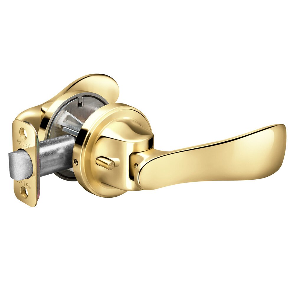 Yale Hardware Privacy Navis Paddle in Polished Brass