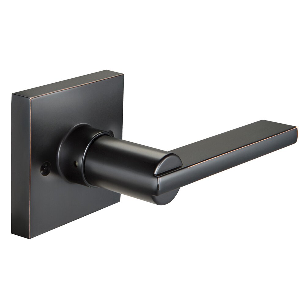 Yale Hardware Single Dummy Square Seabrook Lever in Oil Rubbed Bronze