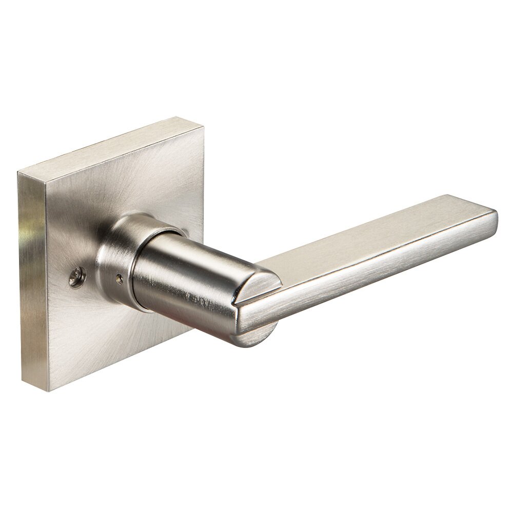 Yale Hardware Single Dummy Square Seabrook Lever in Satin Nickel