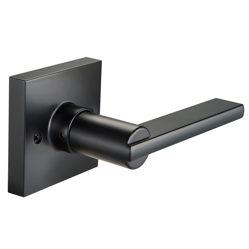 Yale Hardware Single Dummy Square Seabrook Lever in Black