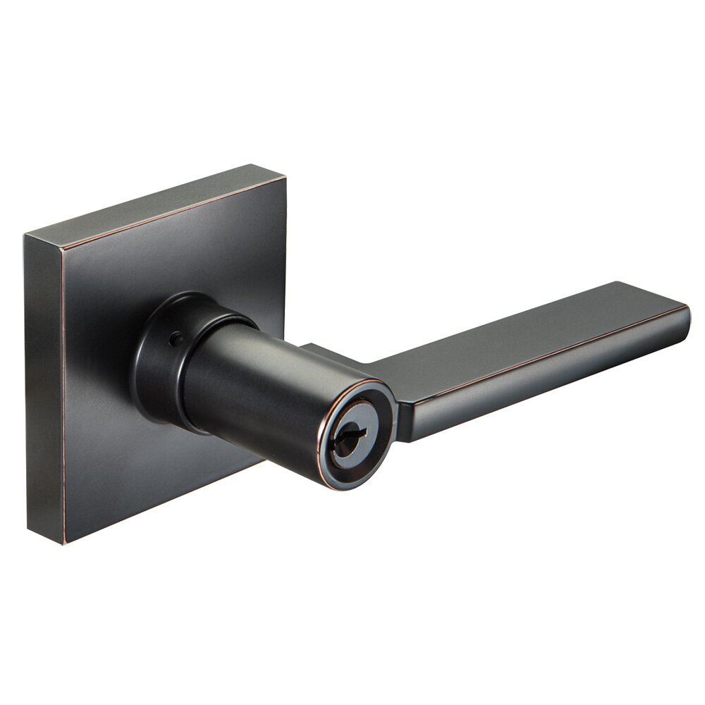 Yale Hardware Keyed Square Seabrook Lever in Oil Rubbed Bronze