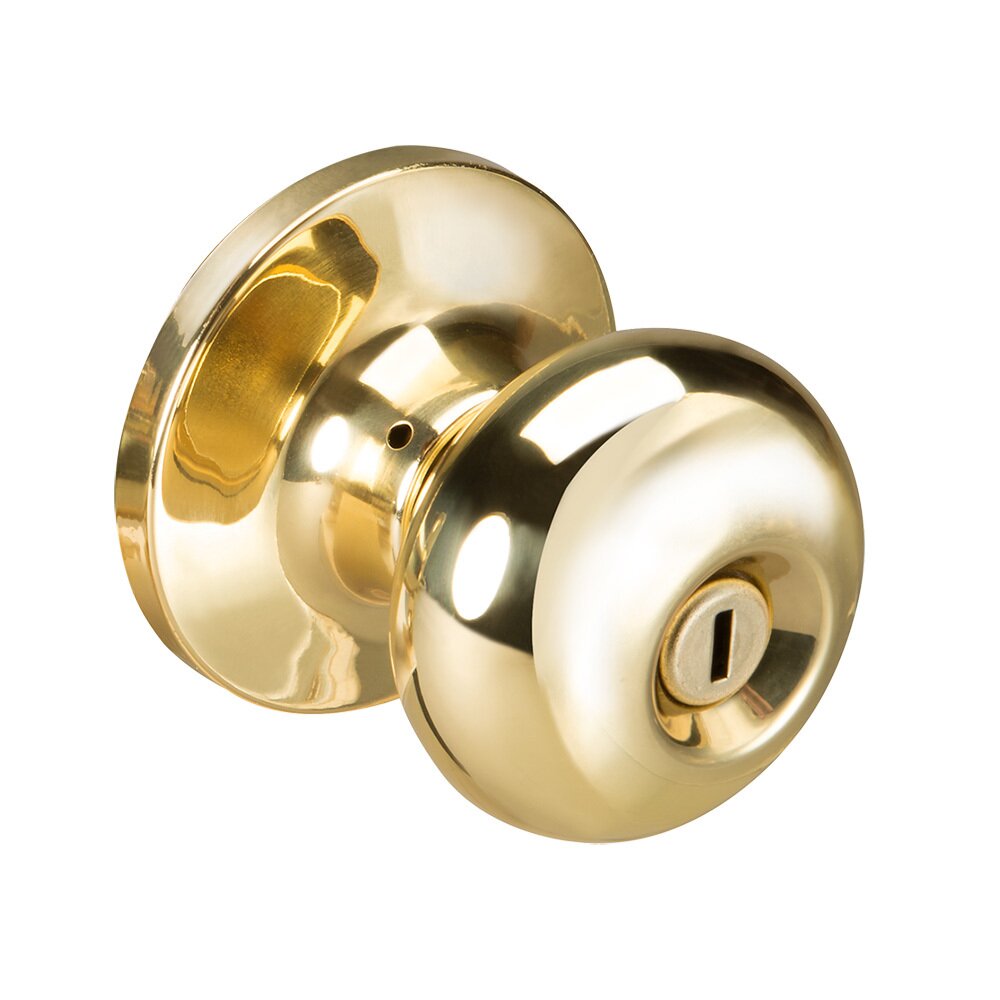 Yale Hardware Privacy Sinclair Knob in Polished Brass
