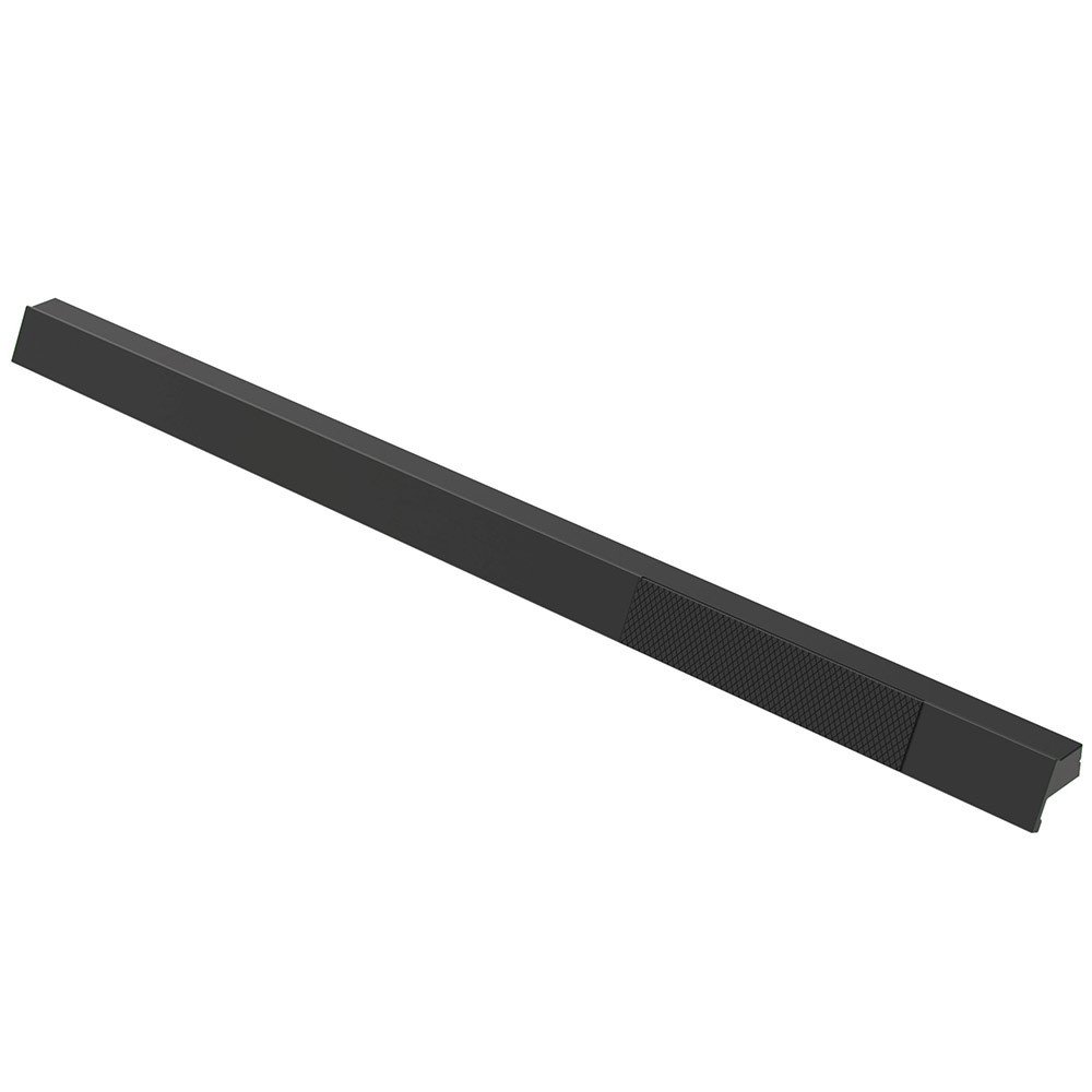Zen Designs 12 5/8" (320mm) Centers Long Pull with One Side Knurl in Matte Black