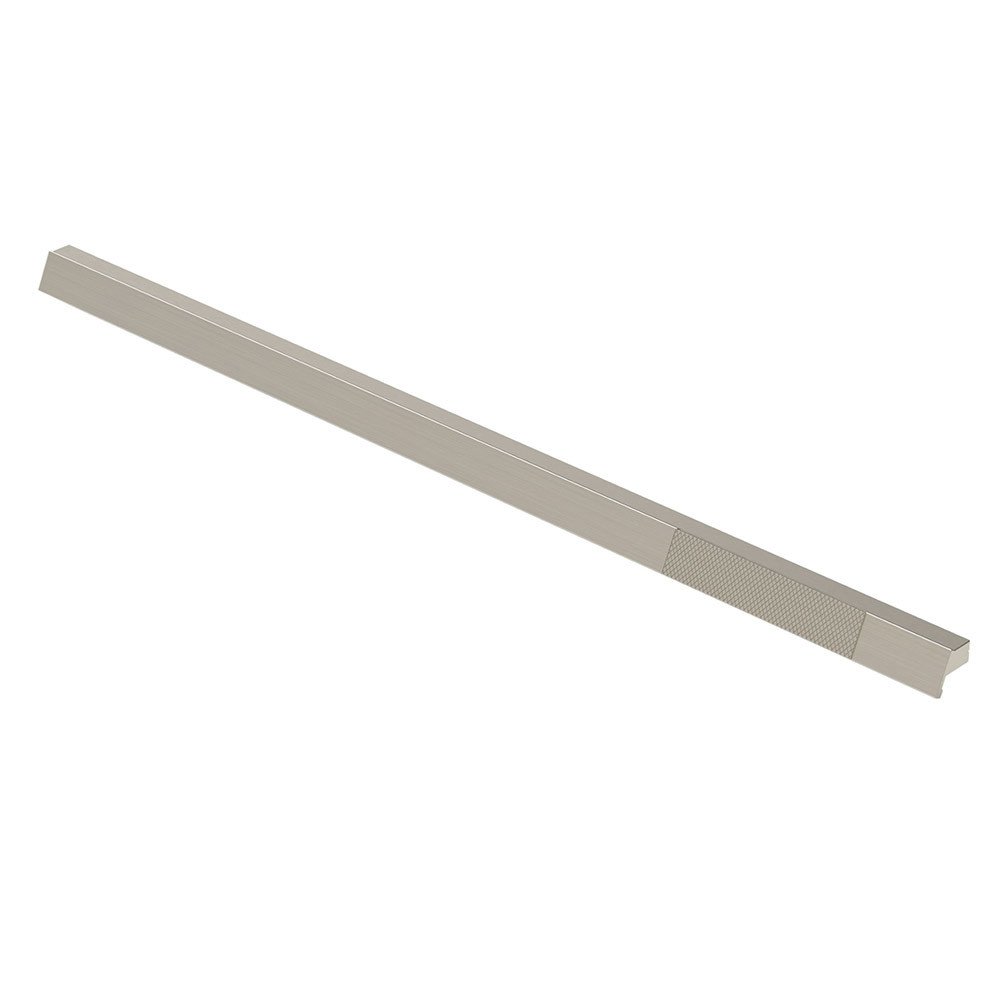 Zen Designs 16 3/8" (416mm) Centers Long Pull with One Side Knurl in Brushed Nickel