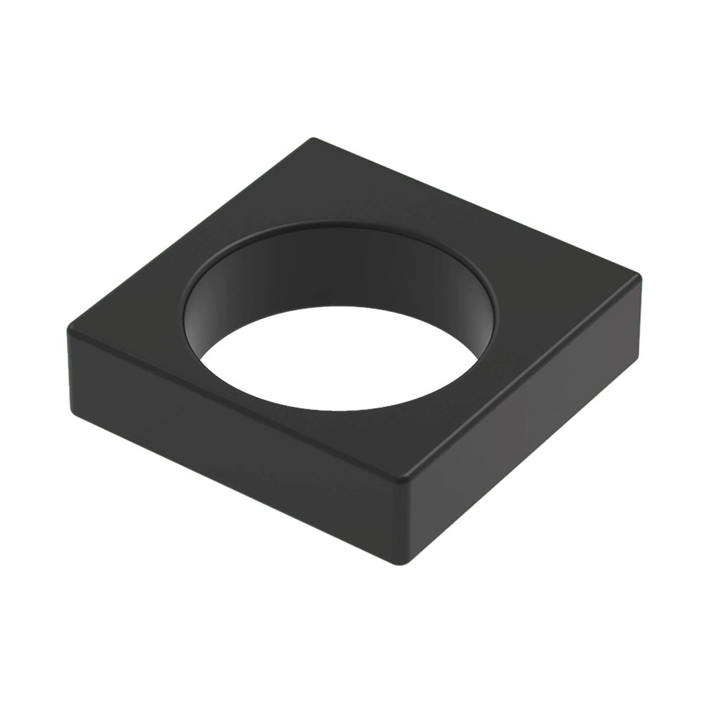Zen Designs 7/8"(22mm) Centers Square Pull with Round Cutout in Matte Black