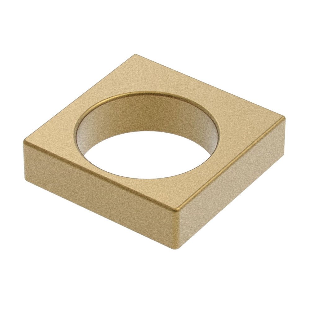 Zen Designs 7/8"(22mm) Centers Square Pull with Round Cutout in Champagne Bronze