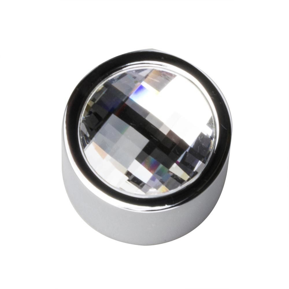 Zen Designs 5/8" (16mm) Centers Round Face Pull in Diamond Chrome with Swarovski Elements