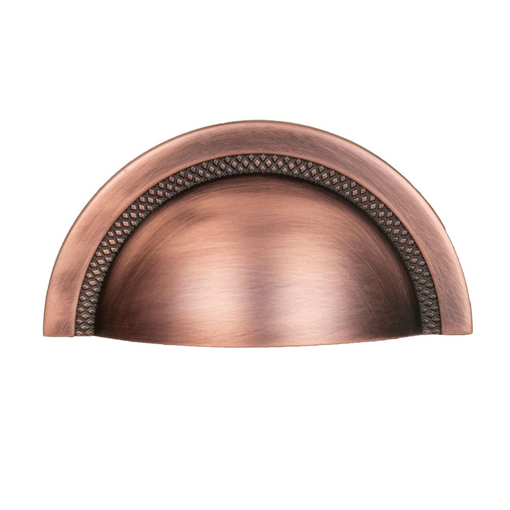 Zen Designs 2 1/2" (64mm) Centers Knurled Cup Pull in Antique Copper