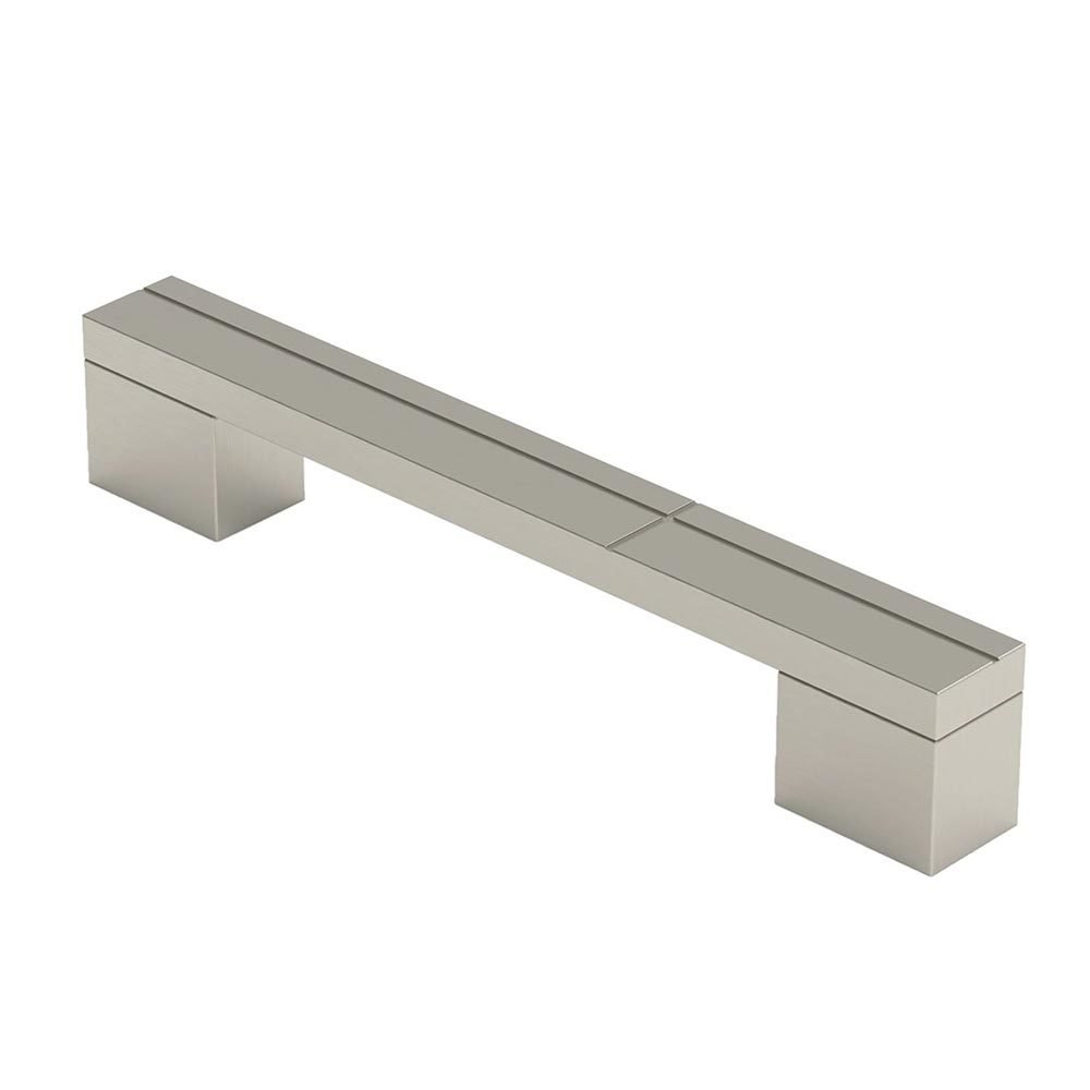 Zen Designs 5 1/16" (128mm) Centers Square Pull in Brushed Nickel