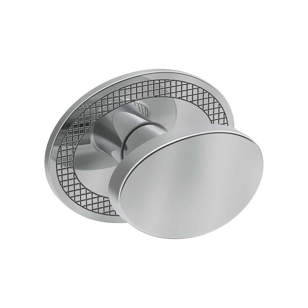 Zen Designs 1 5/8" (40mm) Granado Knob with Detailed Backplate in Chrome