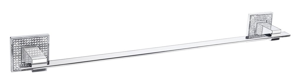 Zen Designs Towel Bar Width 16 1/4" x Height 2 1/2" in Polished Chrome With Swarovski Crystals