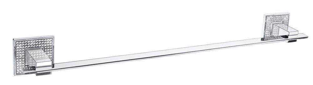 Zen Designs Towel Bar Width 22 1/8" x Height 2 1/2" in Polished Chrome With Swarovski Crystals