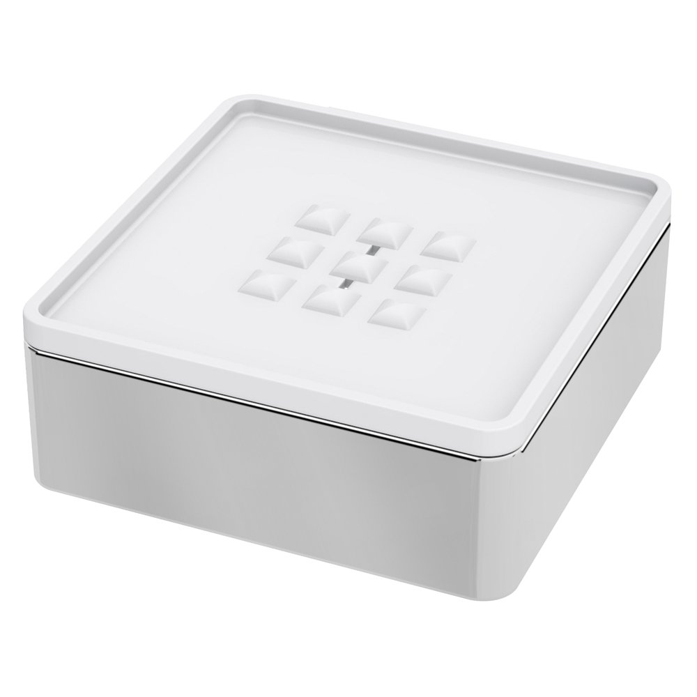 Zen Designs Soap Dish W 4 3/8" x D 4 3/8" Acrylic in White