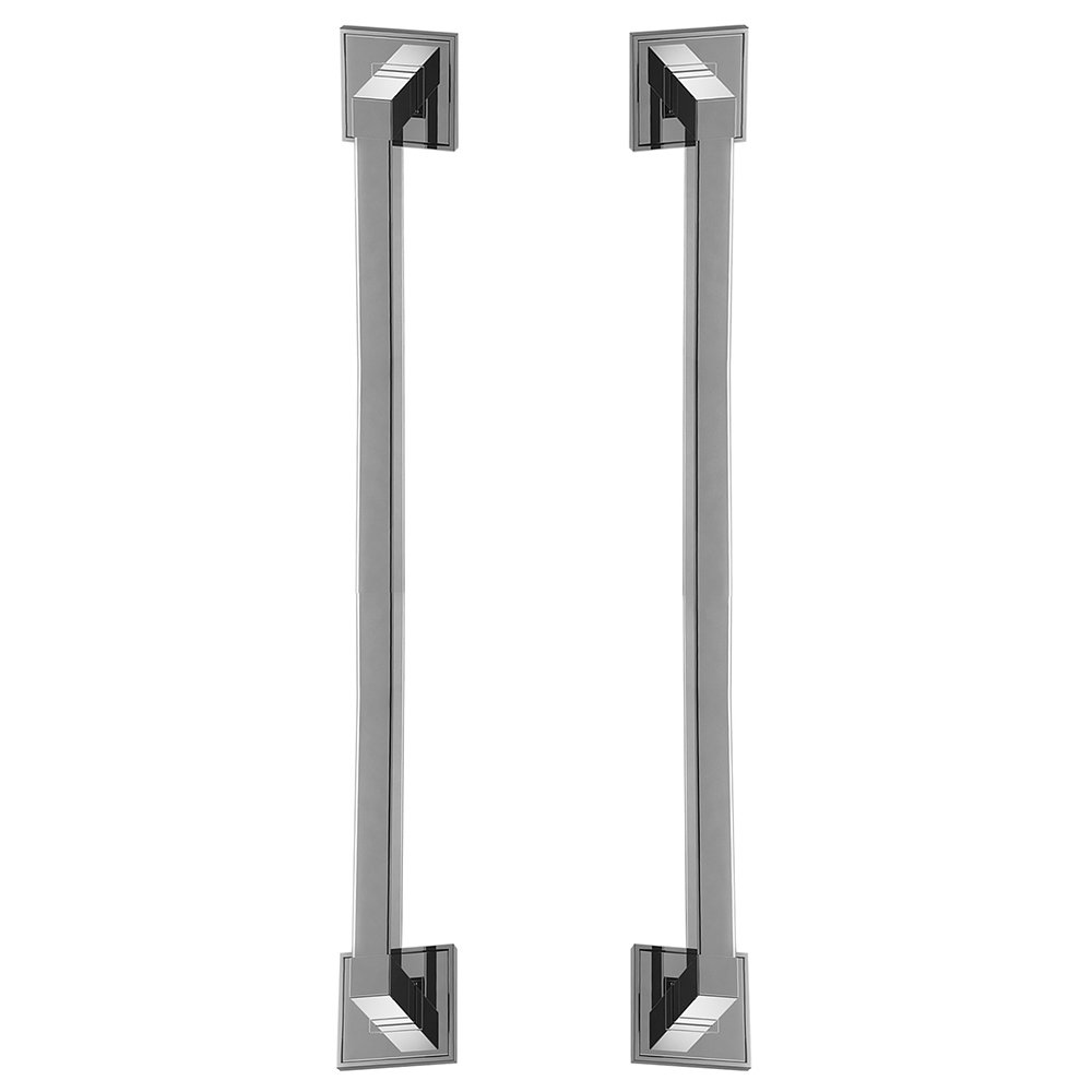 Zen Designs Door Pull Back to Back L 34" x H 2 1/2" in Stainless Chrome