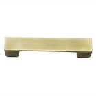 3" (76mm) Centers Rectangle Pull in Satin Antique Brass