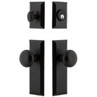 Keep Plate Combo Pack Keep Knob in Black Iron