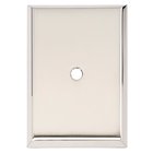 1 1/4" Rectangle Knob Backplate in Polished Nickel