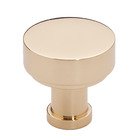 1" Rounded Knob in Unlacquered Brass