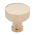 1 3/8" Rounded Knob in Unlacquered Brass