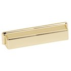 Solid Brass 5" Centers Cup Pull in Polished Brass