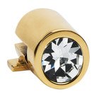 Crystal Small Round Mount for Rings 1 1/2", 2", 2 1/2" in Unlacquered Brass