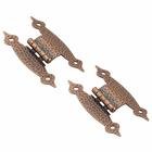 Colonial Non Self-Closing 3/8" Offset "H" Hinge (Pair) in Antique Copper