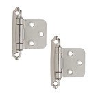 Self Closing Face Mount Variable Overlay Hinge (Pair) in Polished Chrome