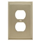 Single Outlet Wall Plate in Golden Champagne