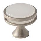 1 3/8" Diameter Knob in Satin Nickel with Frosted Acrylic