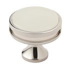 1 3/8" Diameter Knob in Polished Nickel with Frosted Acrylic