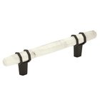 3 3/4" Centers Cabinet Handle in Marble White/Black Bronze
