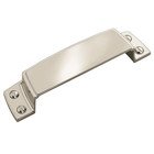 3 1/2" Centers Front Mounted Cup Pull in Polished Nickel